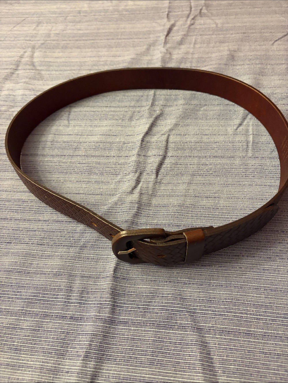 Brown Woven Leather Women’s Belt